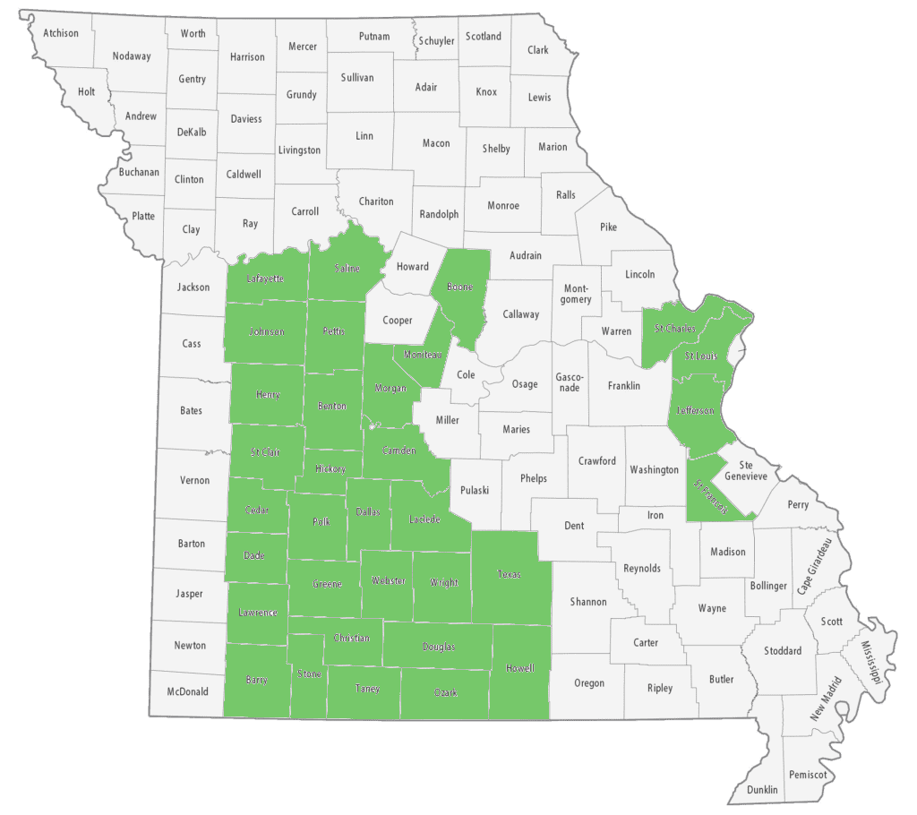 2021 Covered Service Areas by County